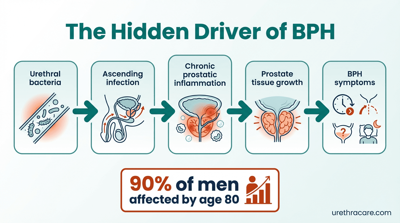 Infographic for: New Research Confirms: Chronic Inflammation Is the Hidden Driver of BPH